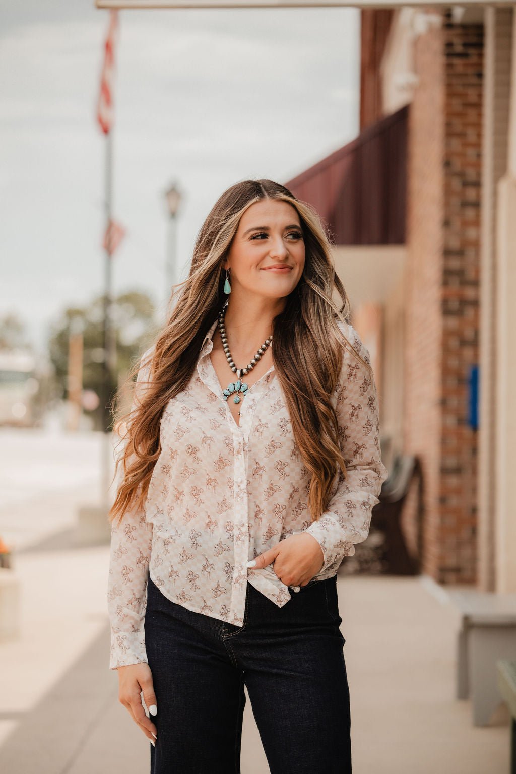 Let'r Buck Chiffon Blouse