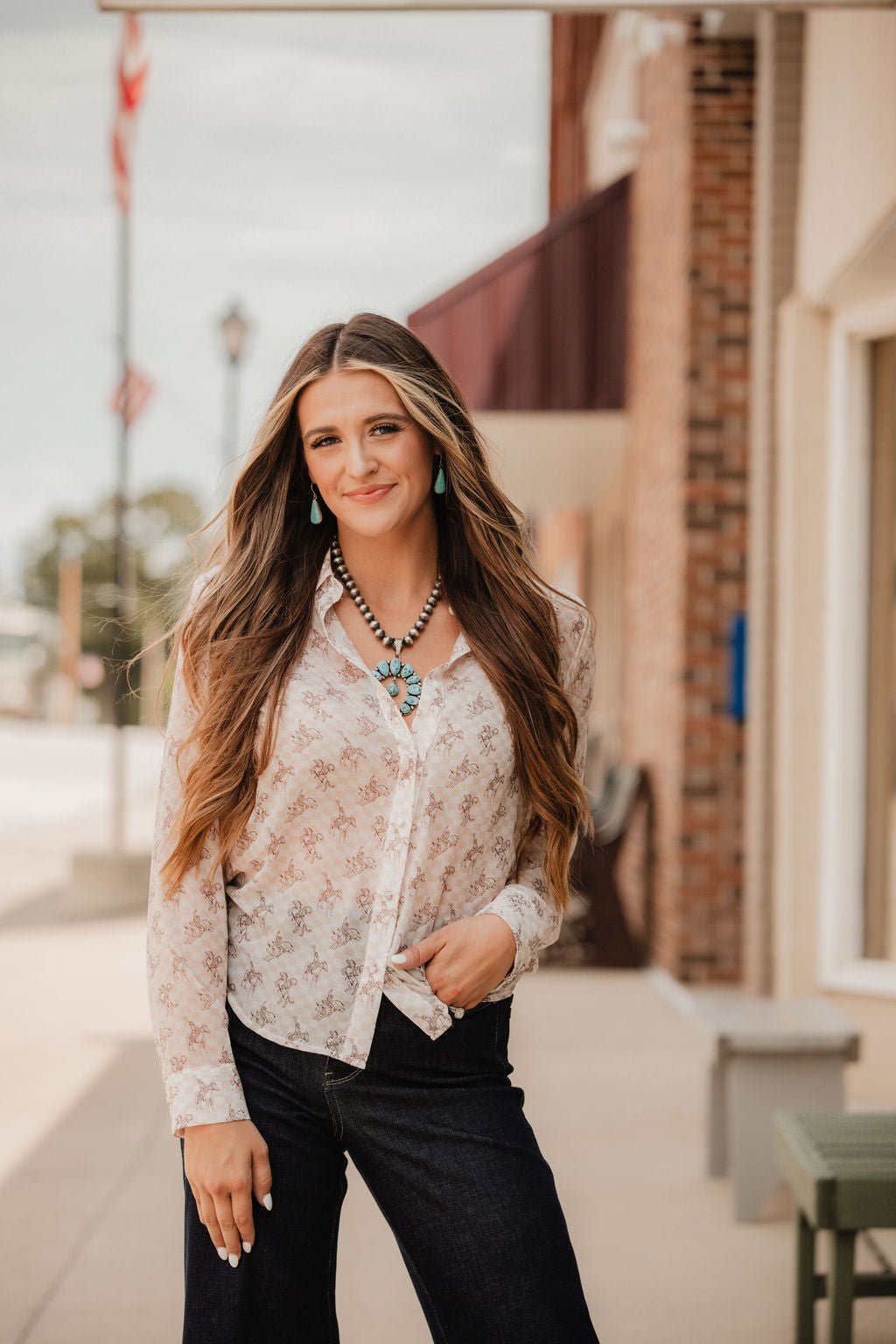 Let'r Buck Chiffon Blouse