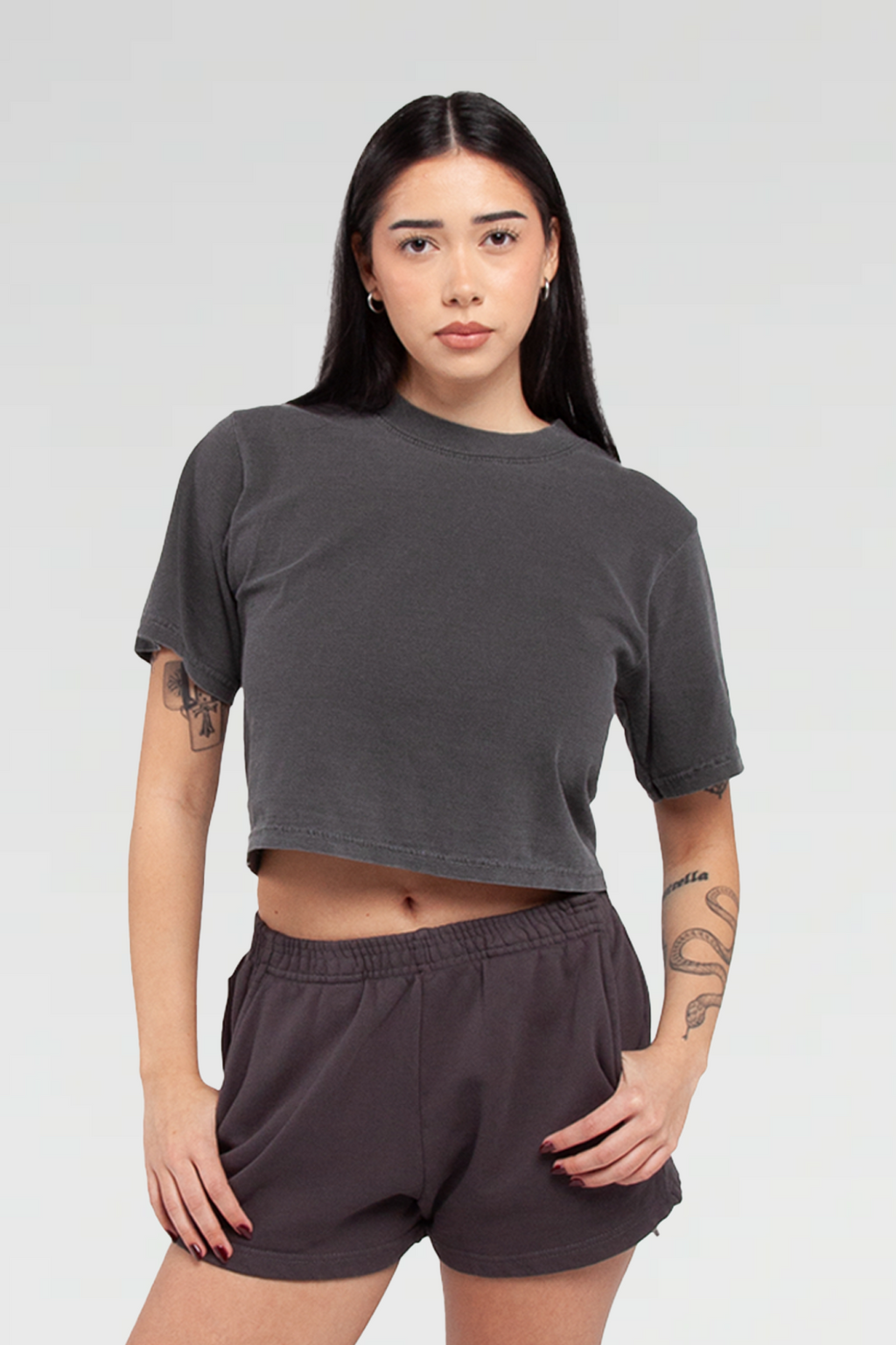 Womens Garment Dye Crop Top
